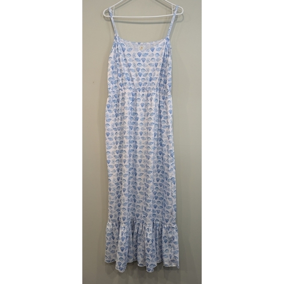 Smocking Dog Boutique Seashell Print Maxi Dress Size Large - Picture 7 of 7